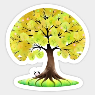 SunnyBlossom the Radiant Arboreal Spirit Sticker